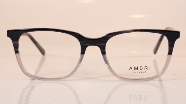 Front view of Ambri 8009 mens spectacles black/crystal