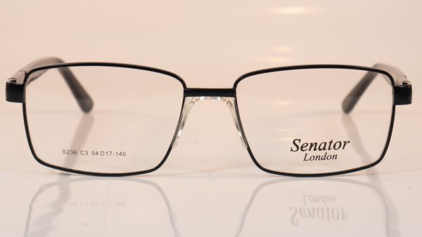 Senator 236 | C3 Black | Front | Faversham Optical