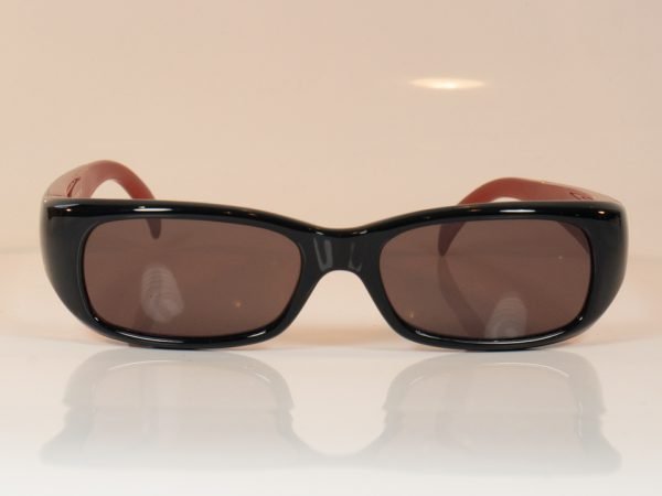 Dolce & Gabbana 2001 ladies sunglasses in black/coral. Front view.